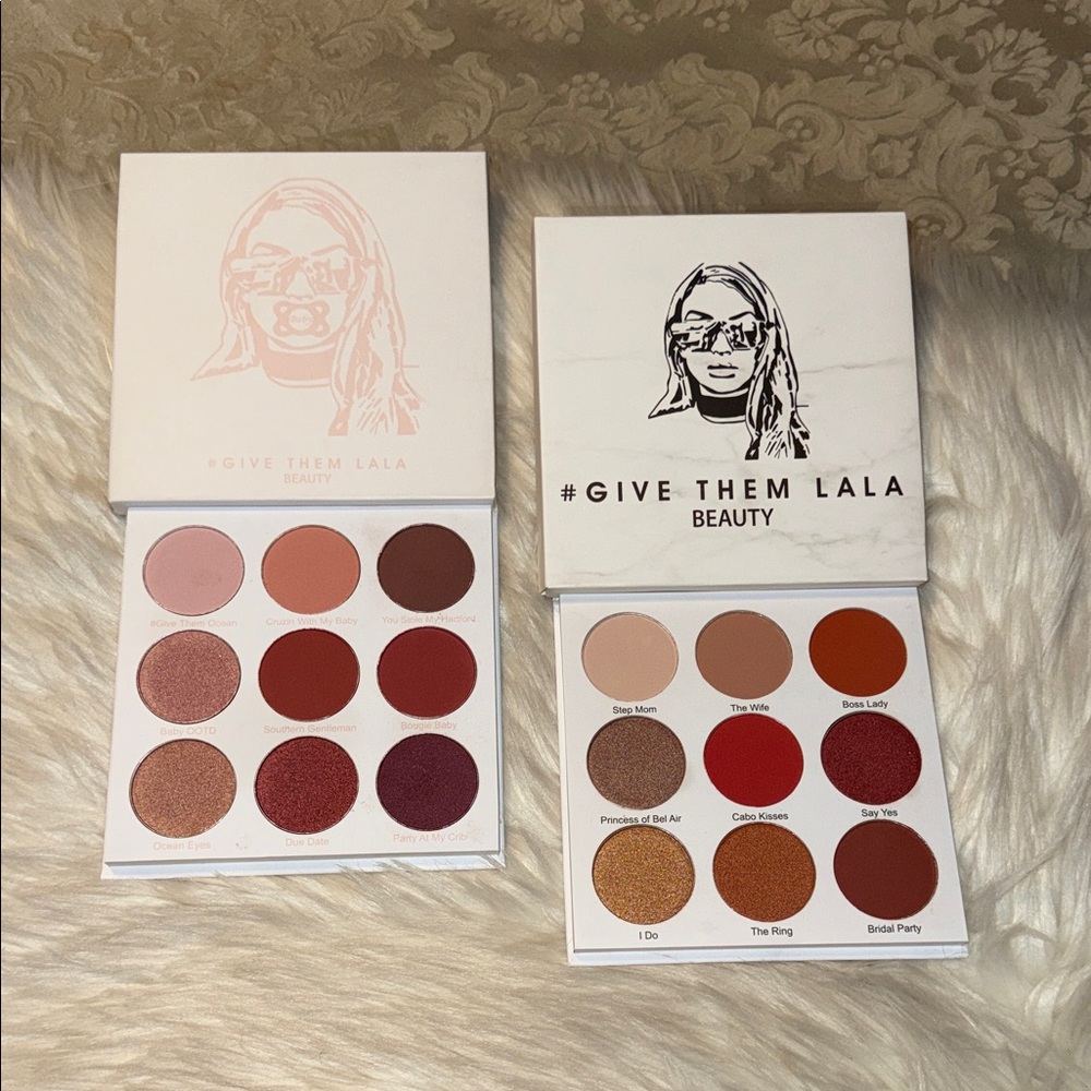 Give them Lala Beauty “2” Eyeshadow Palettes BOTH NEW!!!!